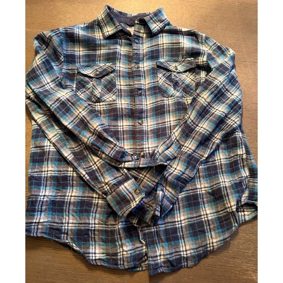Mossimo Supply Co. Other - Mossimo Supply Co Mens Blue Plaid Flannel Button Down Shirt Long Sleeve L